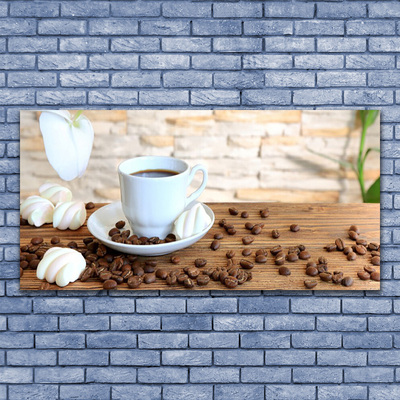 Leinwand-Bilder Tasse Kaffee Kaffeebohnen Küche