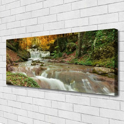 Leinwand-Bilder Wasserfall Wald Natur