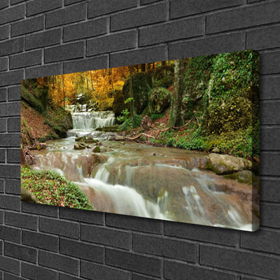 Leinwand-Bilder Wasserfall Wald Natur