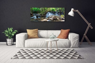 Leinwand-Bilder Wasserfall Wald Natur