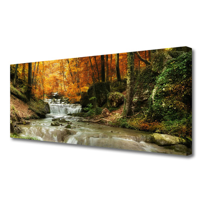 Leinwand-Bilder Wasserfall Wald Natur