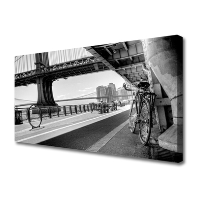 Leinwand-Bilder Brücke Straße Fahrrad Architektur