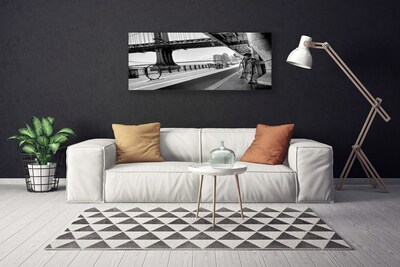 Leinwand-Bilder Brücke Straße Fahrrad Architektur
