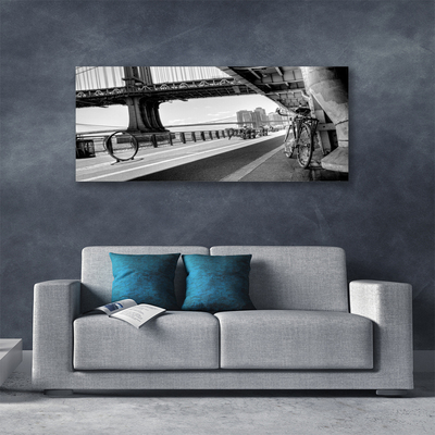 Leinwand-Bilder Brücke Straße Fahrrad Architektur