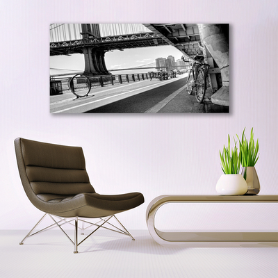 Leinwand-Bilder Brücke Straße Fahrrad Architektur