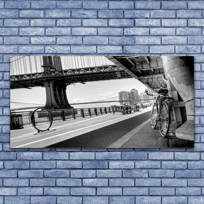 Leinwand-Bilder Brücke Straße Fahrrad Architektur
