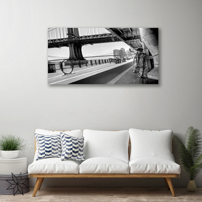 Leinwand-Bilder Brücke Straße Fahrrad Architektur