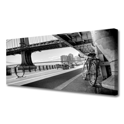Leinwand-Bilder Brücke Straße Fahrrad Architektur