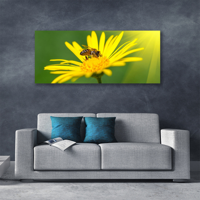 Leinwand-Bilder Wespe Blume Pflanzen