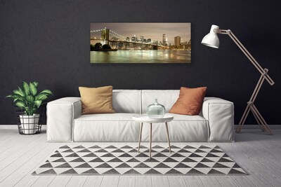 Leinwand-Bilder Stadt Brücke Meer Architektur