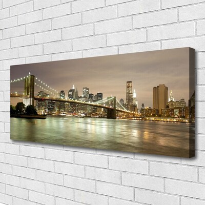 Leinwand-Bilder Stadt Brücke Meer Architektur