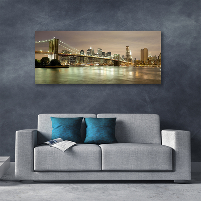 Leinwand-Bilder Stadt Brücke Meer Architektur