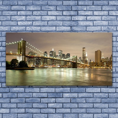 Leinwand-Bilder Stadt Brücke Meer Architektur