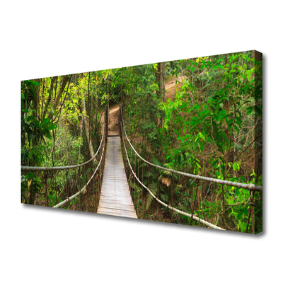 Leinwand-Bilder Brücke Wald Natur