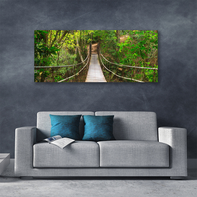 Leinwand-Bilder Brücke Wald Natur