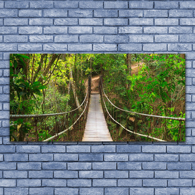 Leinwand-Bilder Brücke Wald Natur