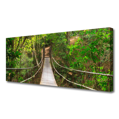 Leinwand-Bilder Brücke Wald Natur