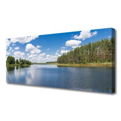 Leinwand-Bilder Wald See Landschaft