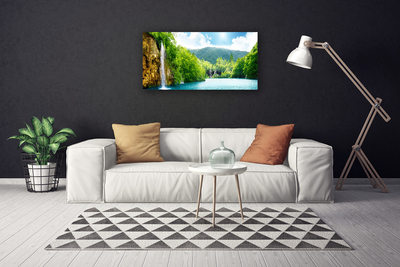 Leinwand-Bilder Gebirge Wald See Landschaft