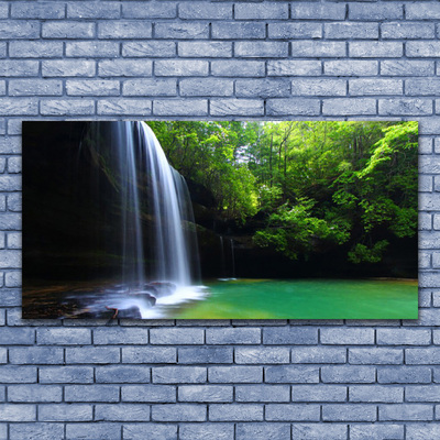 Leinwand-Bilder Wasserfall Wald Natur