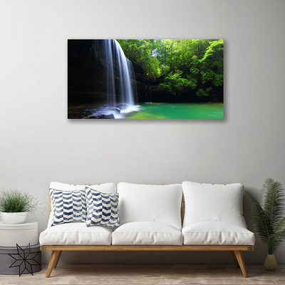 Leinwand-Bilder Wasserfall Wald Natur