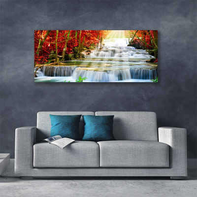 Leinwand-Bilder Wasserfall Wald Natur