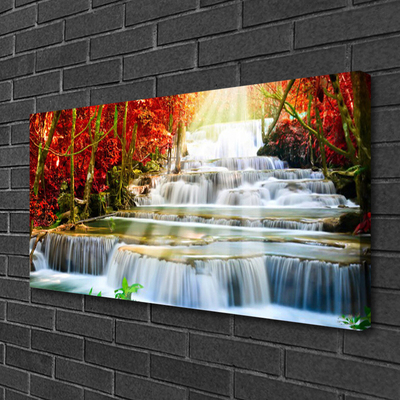 Leinwand-Bilder Wasserfall Wald Natur