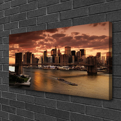 Leinwand-Bilder Brücke Stadt Gebäude