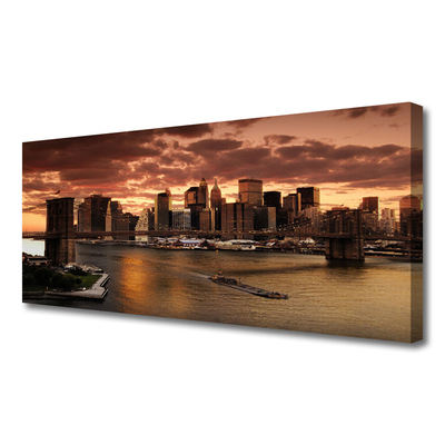 Leinwand-Bilder Brücke Stadt Gebäude