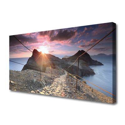 Leinwand-Bilder Trampelpfad Sonne Landschaft