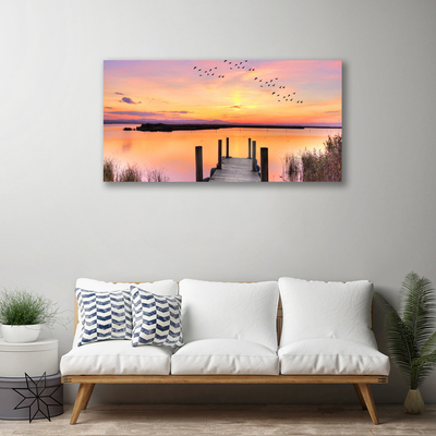 Leinwand-Bilder Meer Brücke Landschaft