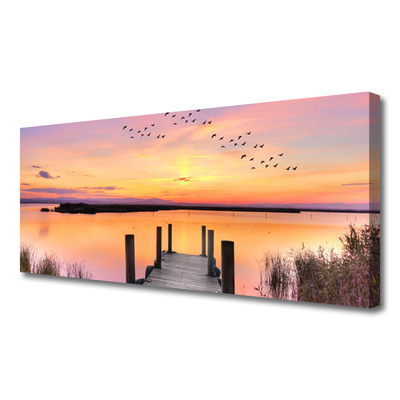 Leinwand-Bilder Meer Brücke Landschaft