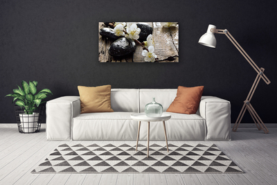 Leinwand-Bilder Blumen Steine Kunst