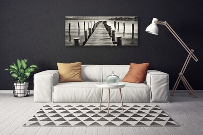 Leinwand-Bilder Meer Brücke Architektur