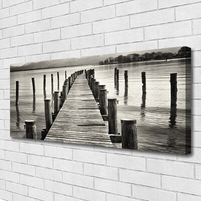 Leinwand-Bilder Meer Brücke Architektur