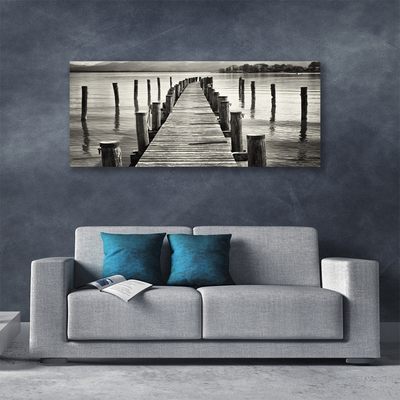 Leinwand-Bilder Meer Brücke Architektur