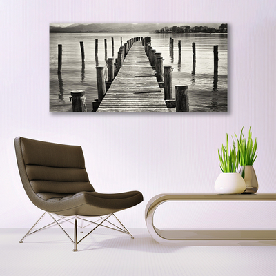 Leinwand-Bilder Meer Brücke Architektur