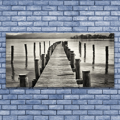 Leinwand-Bilder Meer Brücke Architektur