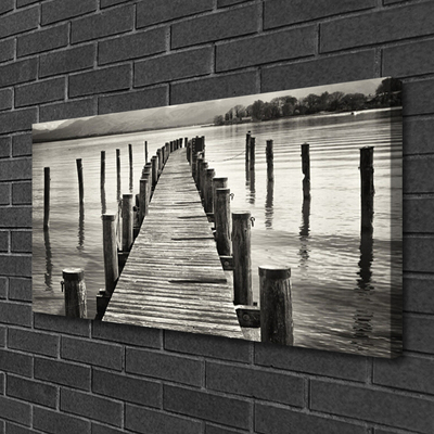 Leinwand-Bilder Meer Brücke Architektur