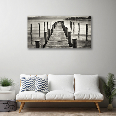 Leinwand-Bilder Meer Brücke Architektur