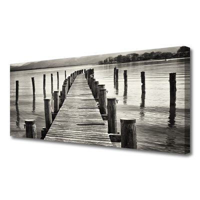 Leinwand-Bilder Meer Brücke Architektur