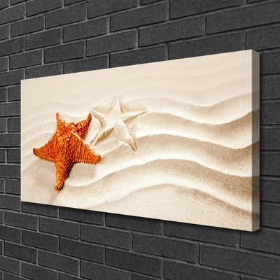 Leinwand-Bilder Seesterne Sand Kunst