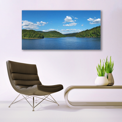 Leinwand-Bilder See Wald Landschaft