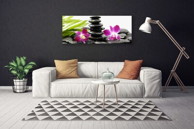 Leinwand-Bilder Blumen Steine Kunst