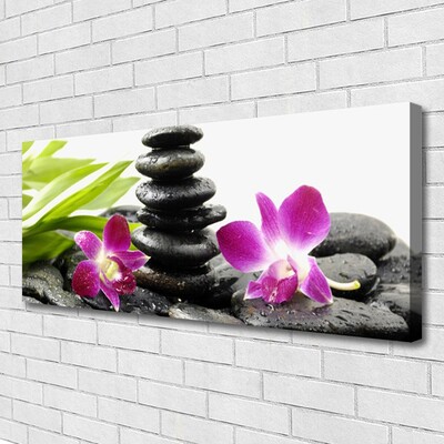 Leinwand-Bilder Blumen Steine Kunst