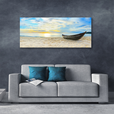 Leinwand-Bilder Boot Strand Landschaft