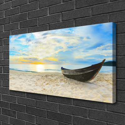 Leinwand-Bilder Boot Strand Landschaft