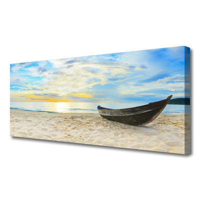 Leinwand-Bilder Boot Strand Landschaft