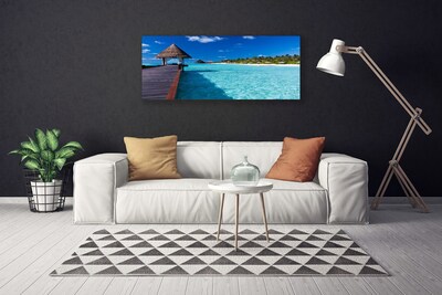 Leinwand-Bilder Brücke Meer Architektur