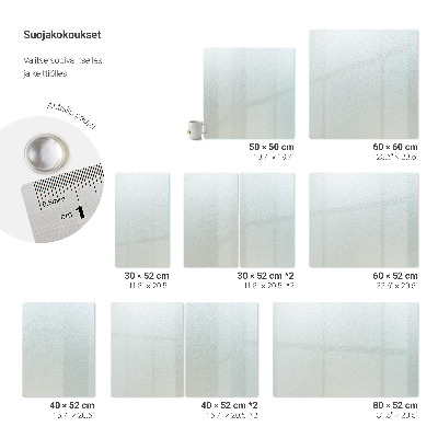 Herdabdeckplatte Glas Quadratisch halbtransparent